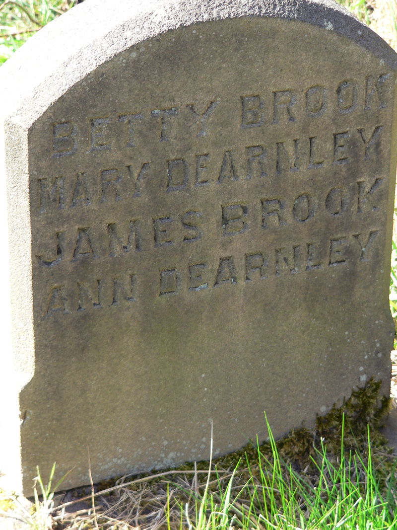 Betty Brook, Mary Dearnley, James Brook & Ann Dearnley M.I.